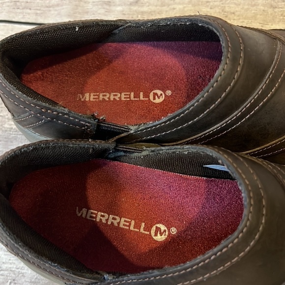 Merrell Jovilee Lattice Leather Slip On Clogs Espresso Size 7 - Picture 6 of 7
